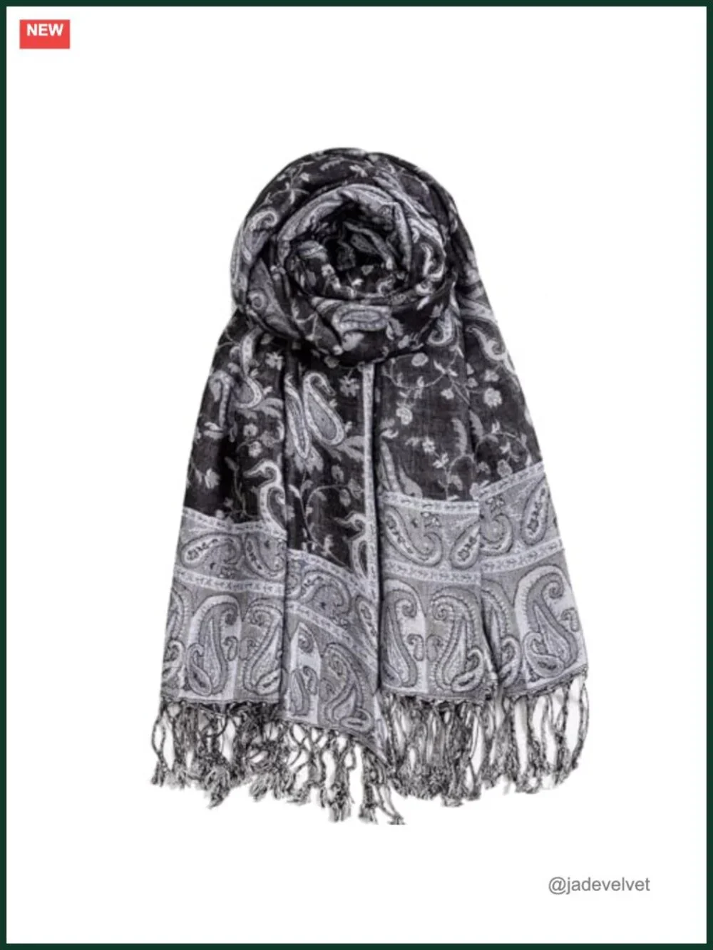Pashmina Feel Reversible Wrap Scarf for Women Men